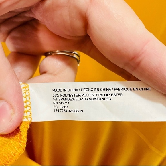 Eloquii Mustard Yellow Long Sleeve A-Line Dress Size 24 NWT NEW! - Picture 7 of 10